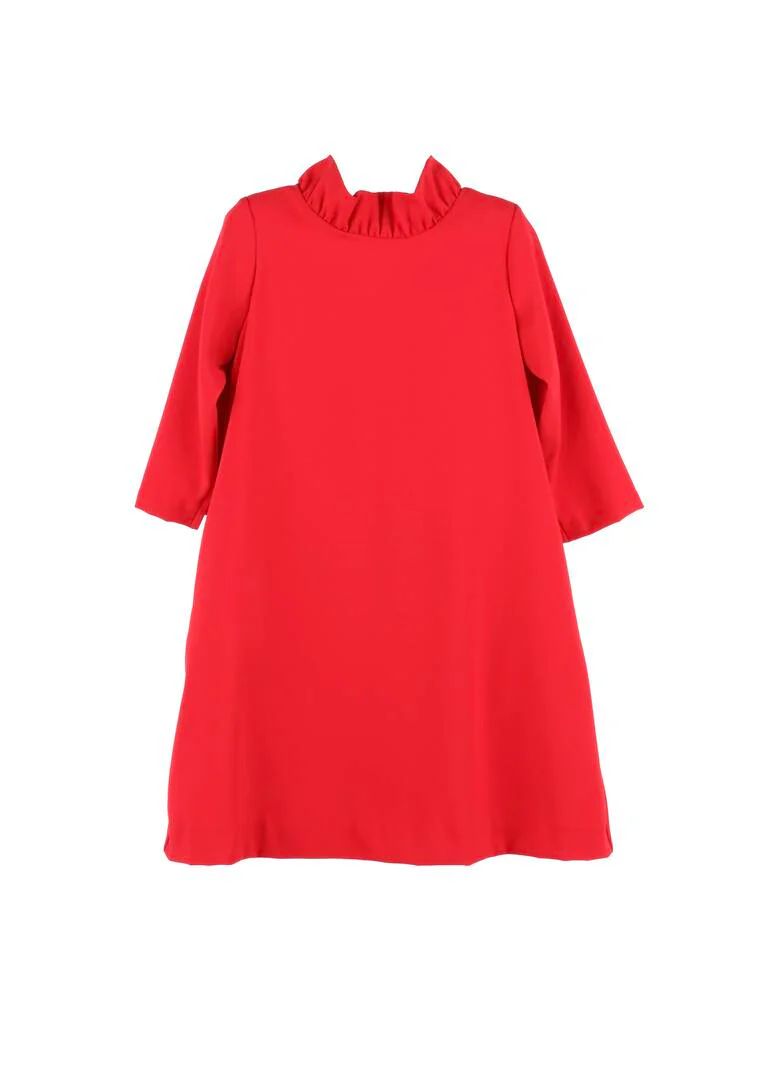 Blair Long Sleeve Bow Dress | Red