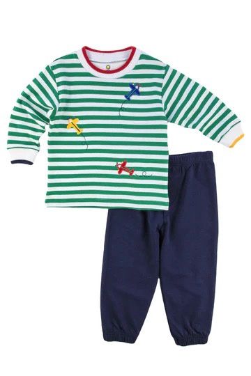 Striped Knit Shirt With Airplanes