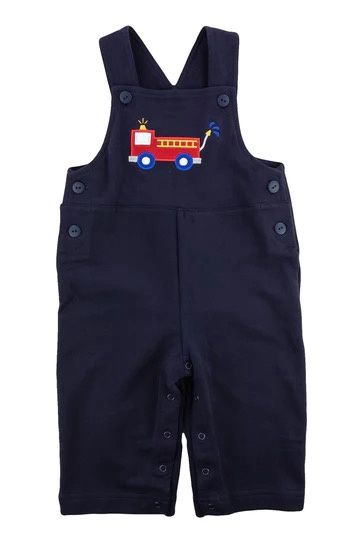 French Terry Knit Longall With Fire Truck