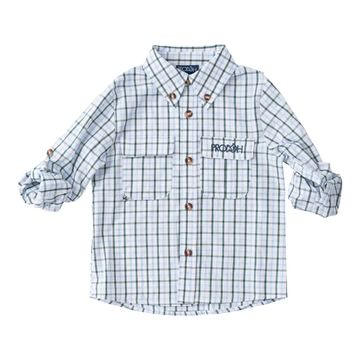 Founders Fishing Shirt | Posy Green Powder Blue Windowpane