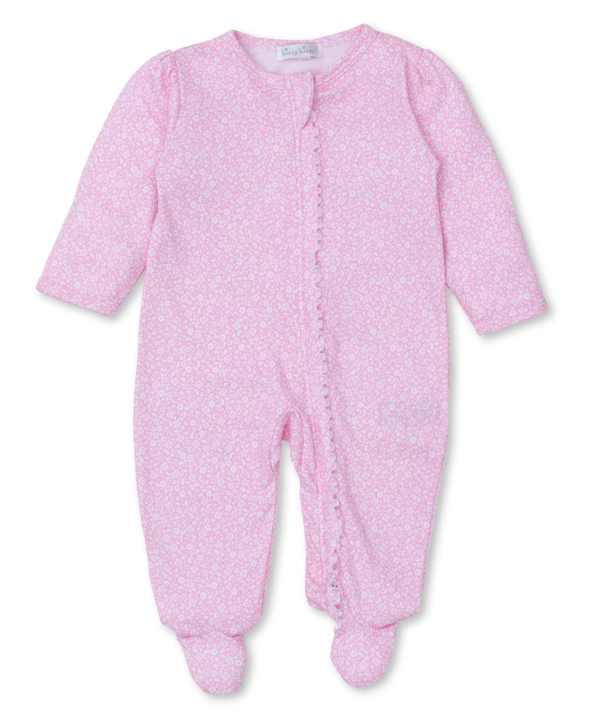 Pink Zip Footie | Fall Flower Patch