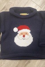 Roll Neck Santa Head Sweater | Dark Royal
