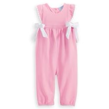 Pique Jersey Berkley Overall | Pink With White