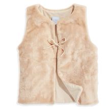 Garbo Vest | Camel Faux Fur