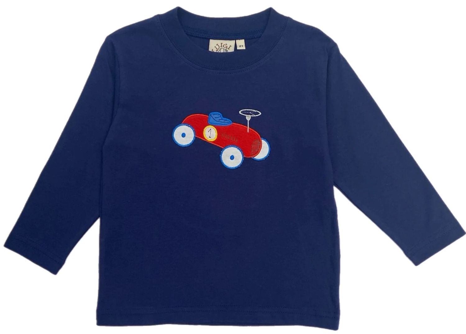 Boys Dark Royal Long Sleeve Shirt | Derby Car
