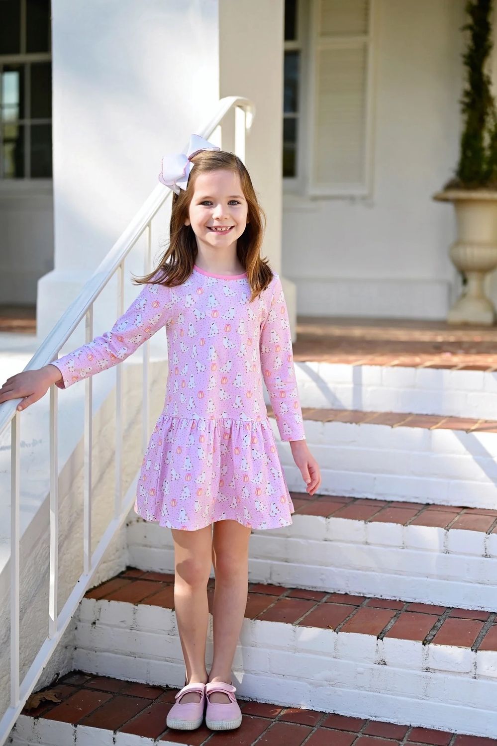 Girls Loren Knit Dress | Pink Ghost