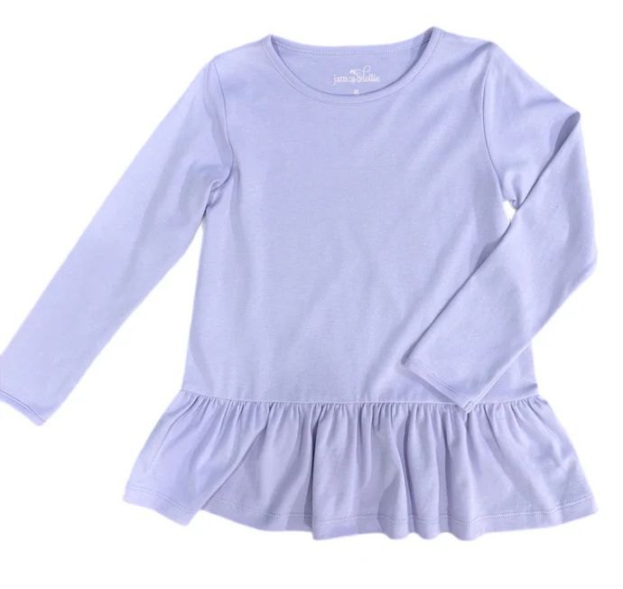 Basics Peggie Peplum Knit Top | Lavender