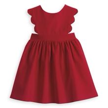 Adalene Scalloped Jumper | Red