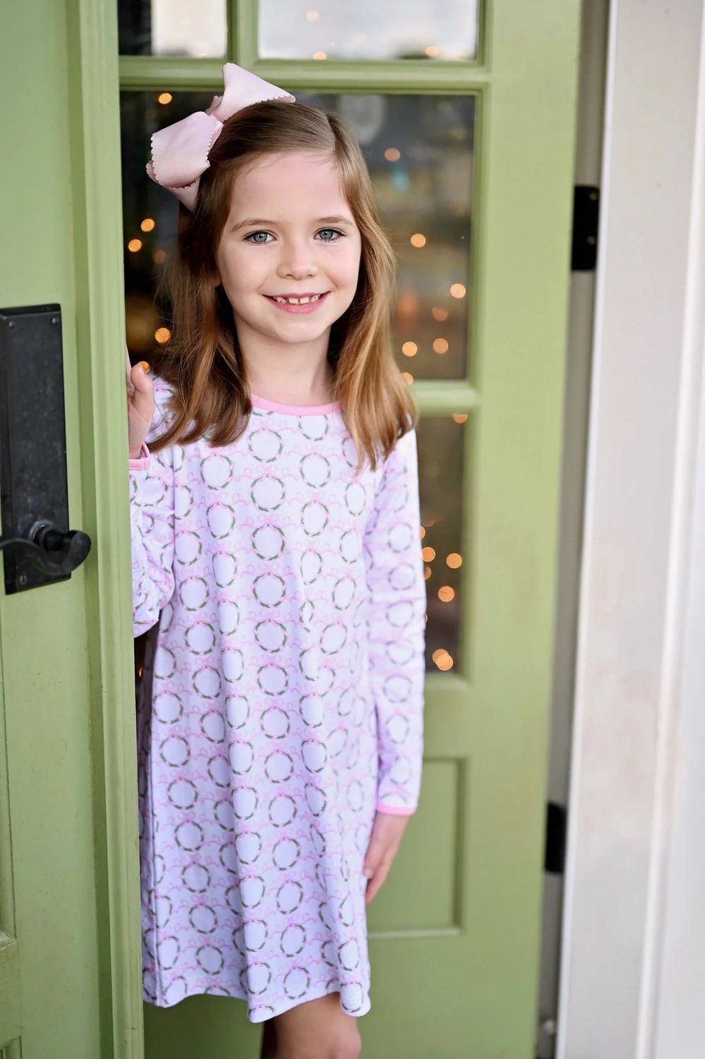 Rosie Knit Dress | Pink Wreath Knit