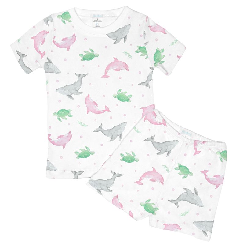 Ocean Friends Short Set | Pink
