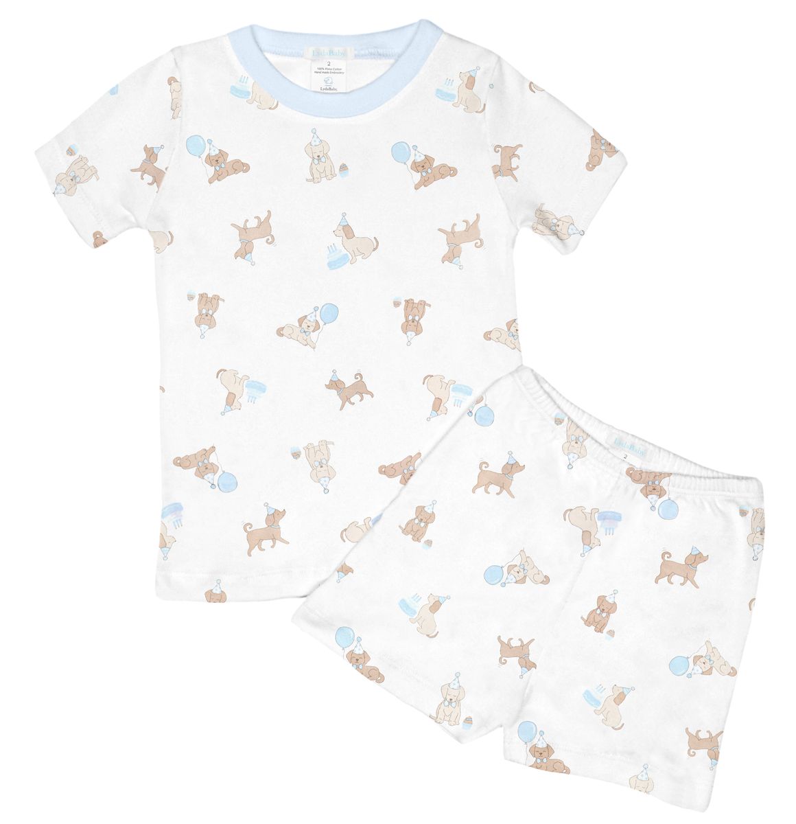 Birthday Puppy Short Set | Blue