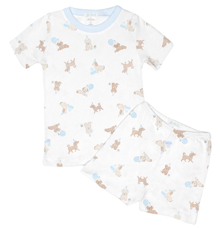 Birthday Puppy Short Set | Blue