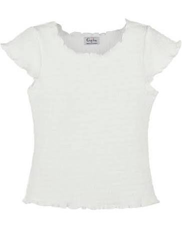 Lili Pleated Top | White