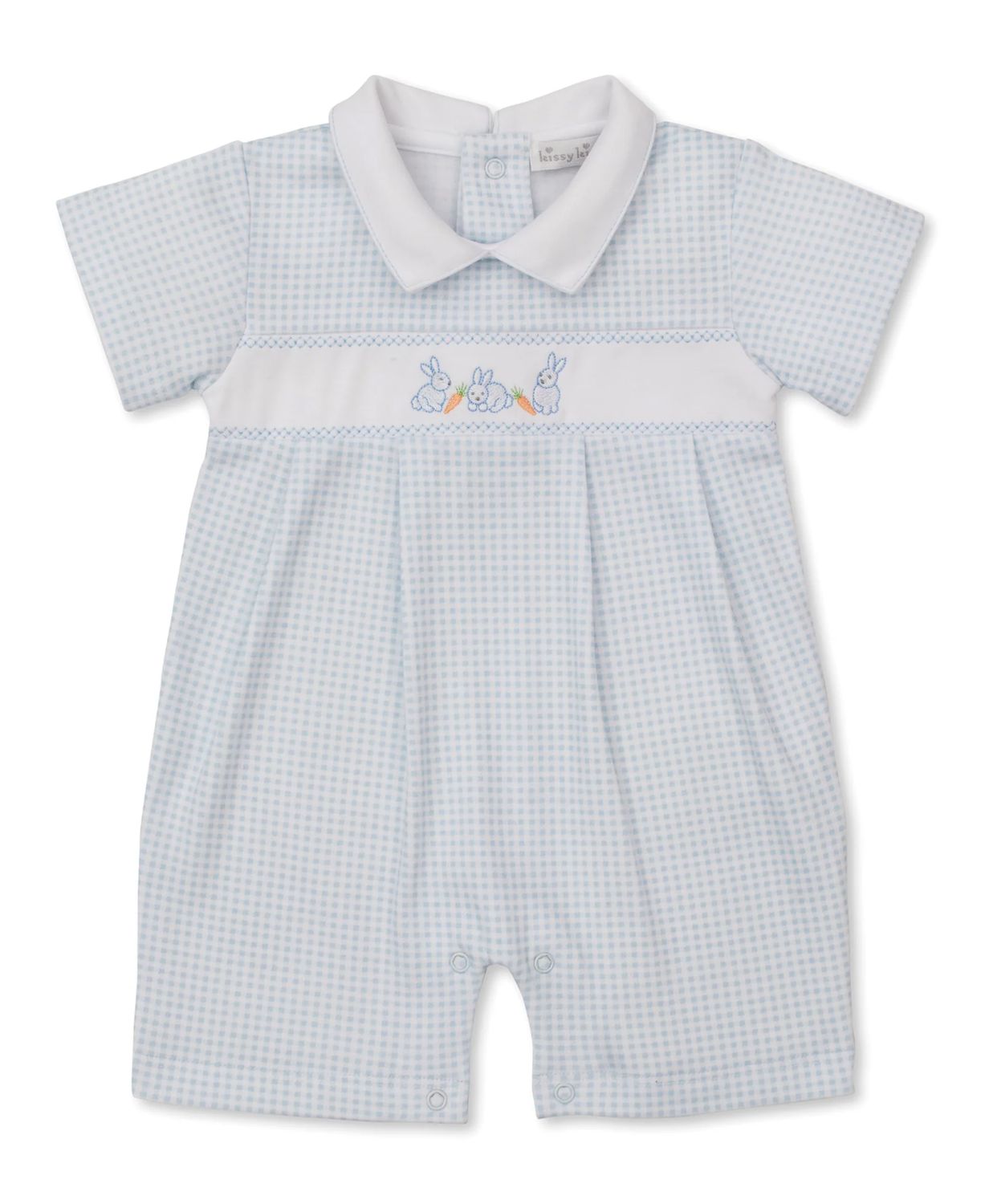 Blue Short Playsuit | Baby Bunny Patch