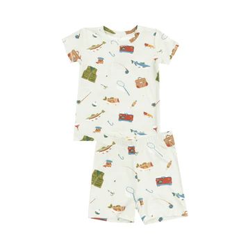 Loungewear Short Set | Green Fishing Things