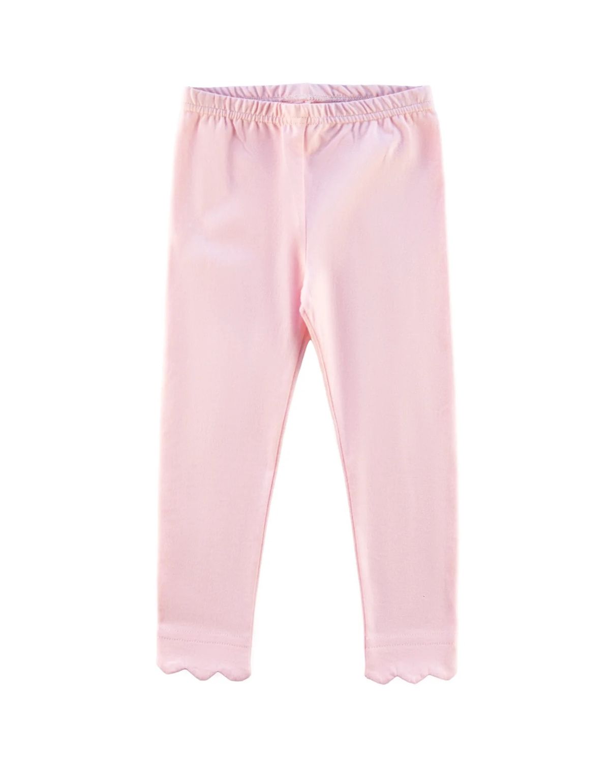 Pink Legging With Scallop Hem
