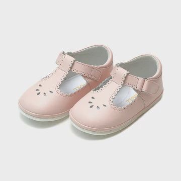 Dottie Scalloped T-Strap Mary Jane | Pink
