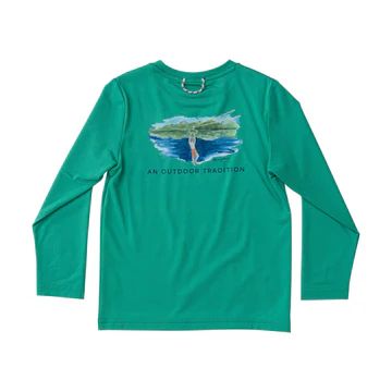 Pro Performance Long Sleeve Fishing T-Shirt | Simply Green Zipline