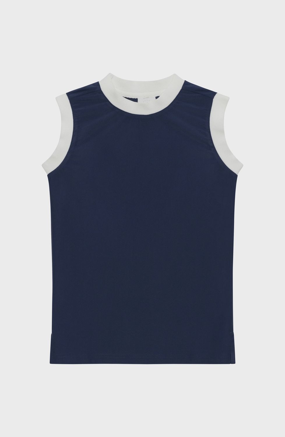 Girls Tennis Top | Navy With White Trim