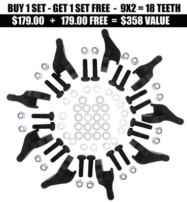 BBG2X2 9 TEETH SET BUY 1 GET 1 FREE (18 TEETH TOTAL)