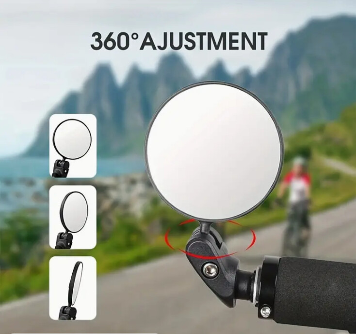 Mirror Set, L/R, adjustable, Black