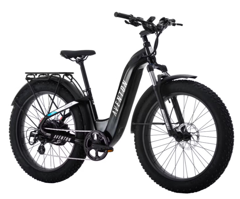 750w Aventure 2 Step-Through, Colour: Midnight Black, Size: Regular