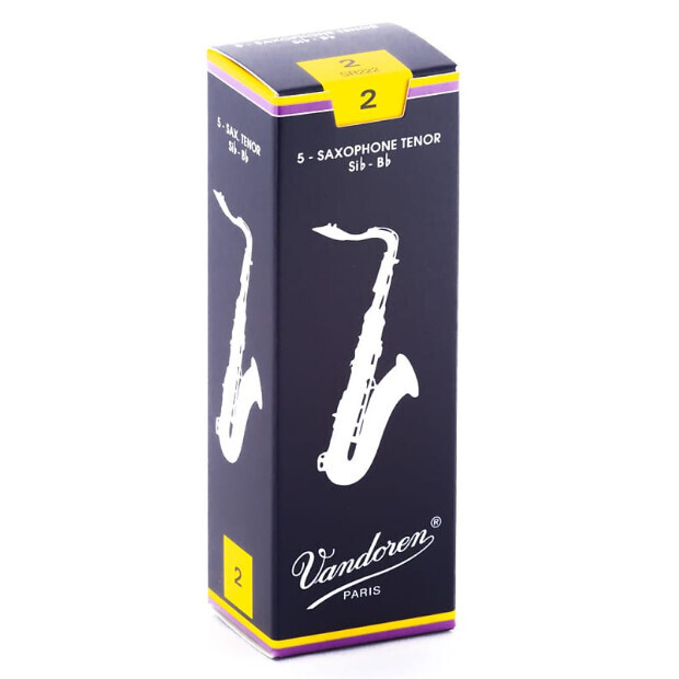 Vandoren SR222 Tenor Sax Traditional Reeds Strength 2; Box of 5