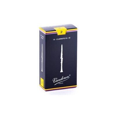 Vandoren Bb Clarinet Reed SiB-Bb Strength 2 Box of 10 CR102