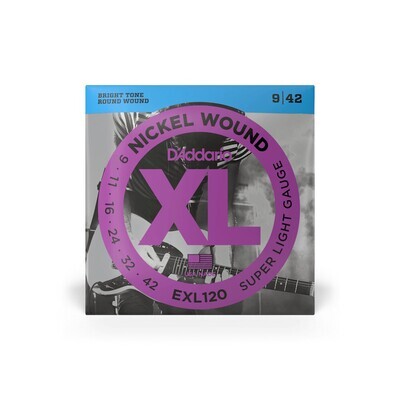 D'Addario EXL120 Nickel Wound Super Light Electric Guitar Strings 9-42