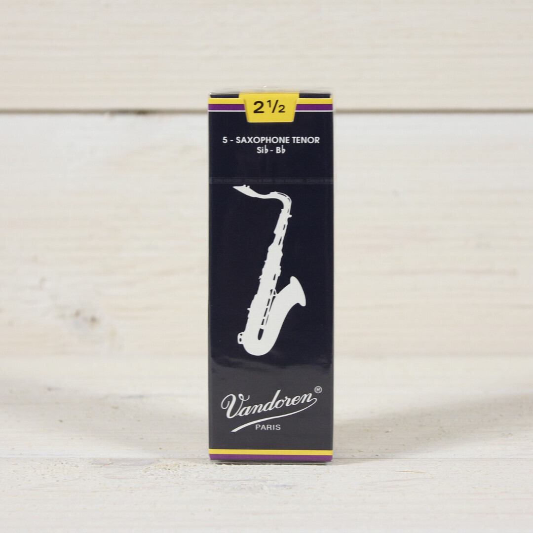 Vandoren Saxophone Reed Tenor SR2225 2.5 Sib-Bb Pkg of 5