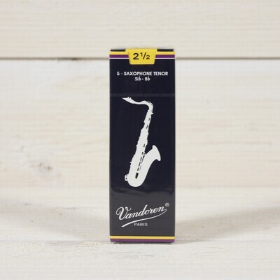 Vandoren Saxophone Reed Tenor SR2225 2.5 Sib-Bb Pkg of 5
