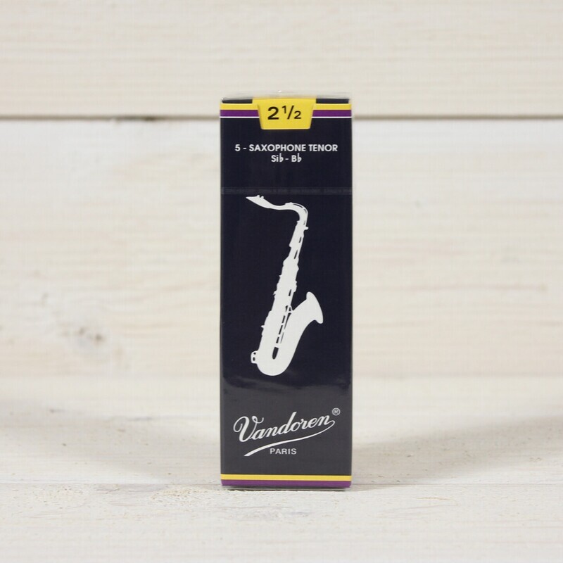 Vandoren Saxophone Reed Tenor SR2225 2.5 Sib-Bb Pkg of 5