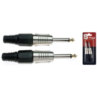 Stagg 1/4" Phone Plug Nickel Plated w/Gold Tip