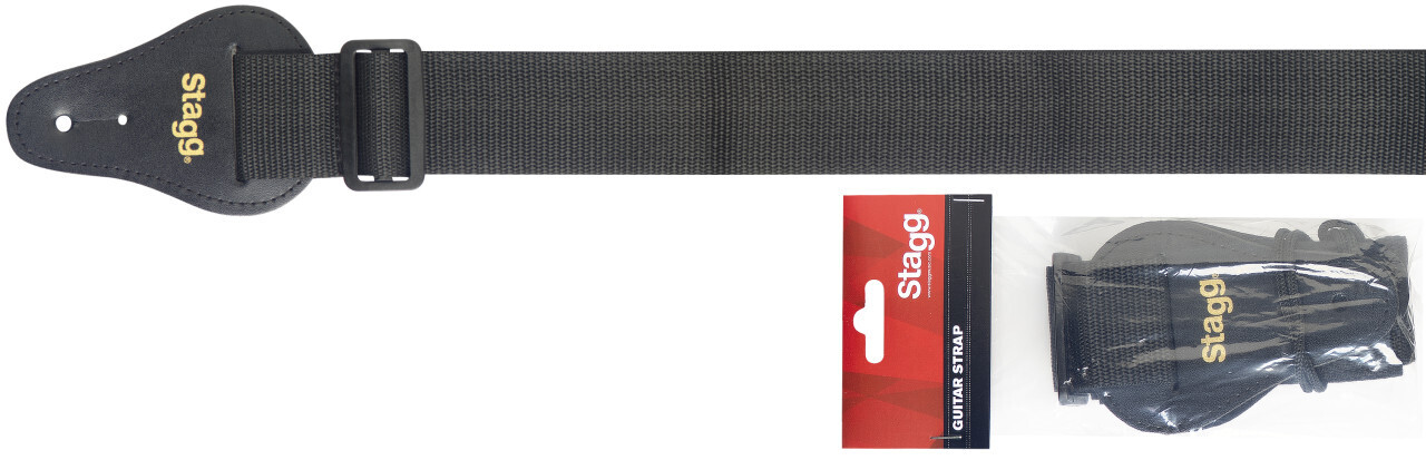 Stagg 2&quot; Black Guitar Strap