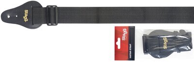 Stagg 2" Black Guitar Strap