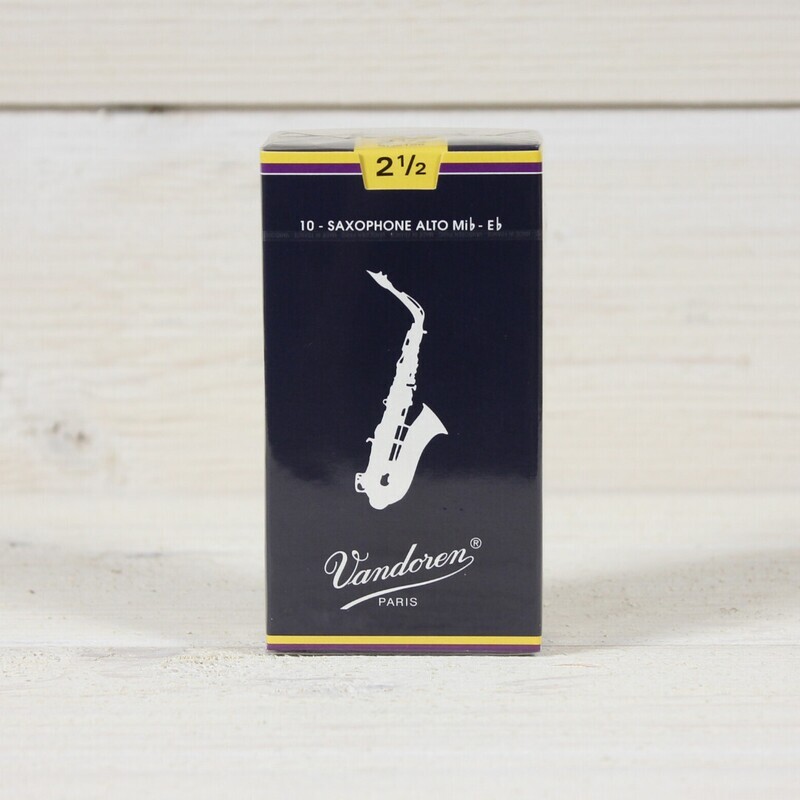 Vandoren SR2125 Alto Sax Traditional Reeds Strength 2.5; Box of 10