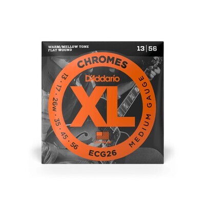 D'Addario ECG26 Chromes Flat Wound, Medium, 13-56