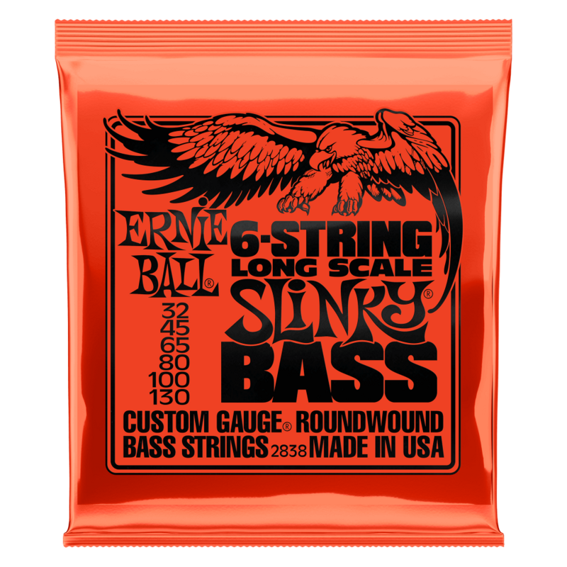 Ernie Ball 2838 Slinky Long Scale 6-String Nickel  32-130 Gauge