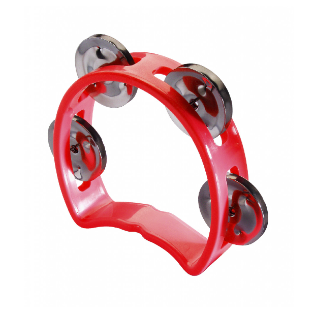 Stagg Plastic Cutaway Mini Tambourine Red