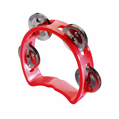 Stagg Plastic Cutaway Mini Tambourine Red