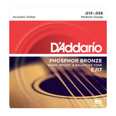 D'Addario EJ17 Phosphor Bronze Medium Acoustic - 13-56