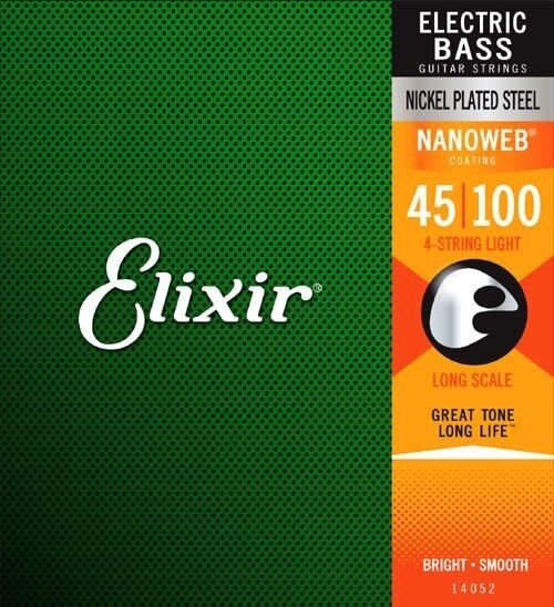 Elixir 14052 Electric Bass Nickel Plated Steel w/Nanoweb Coating Long Scale 45-100