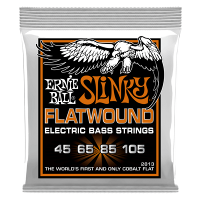 Ernie Ball 2813 Hybrid Slinky Flatwound Electric Bass Strings - 45-105 Gauge