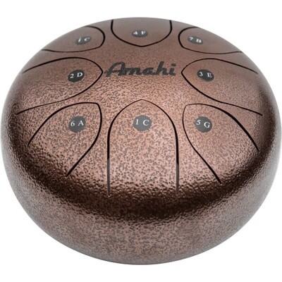 Amahi  8″ Steel Tongue Drum-Bronze