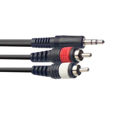 Stagg Y Cable, Mini jack/RCA (m/m), 1 m (3')