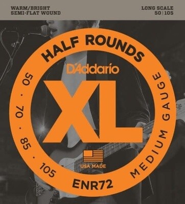 D'Addario ENR72 Half Rounds Bass, Medium, 50-105, Long Scale