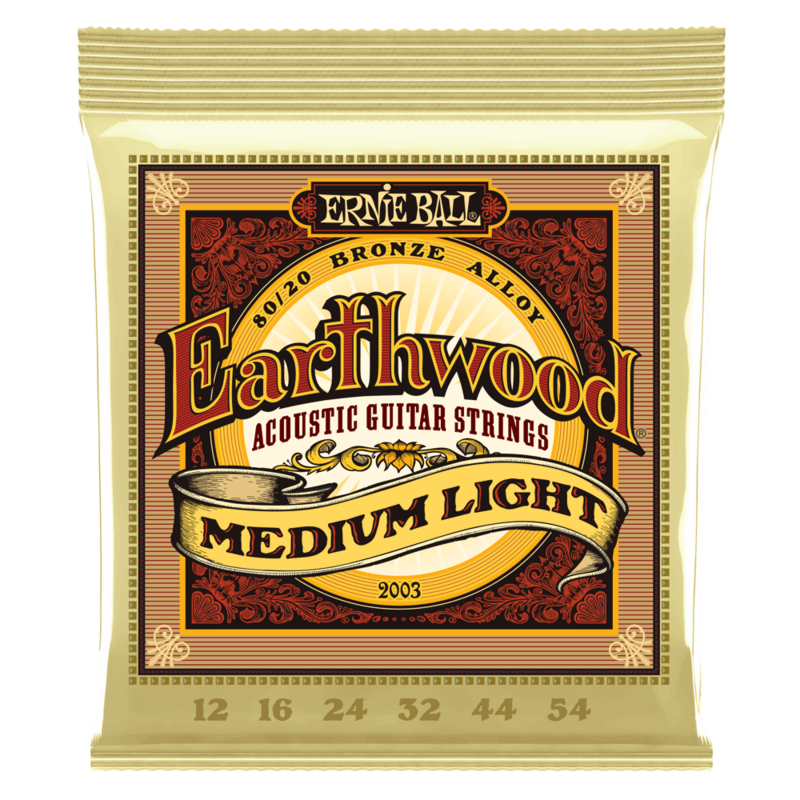 Ernie Ball 2003 Earthwood Medium Light 80/20 Bronze Acoustic - 12-54