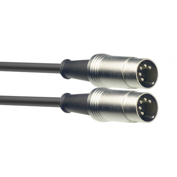 Stagg MIDI Cable, DIN/DIN (m/m), 3', Metal Connectors