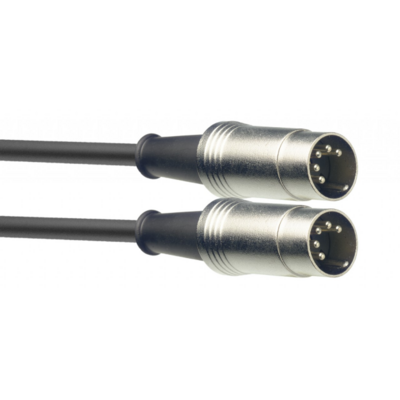 Stagg MIDI Cable, DIN/DIN (m/m), 3', Metal Connectors