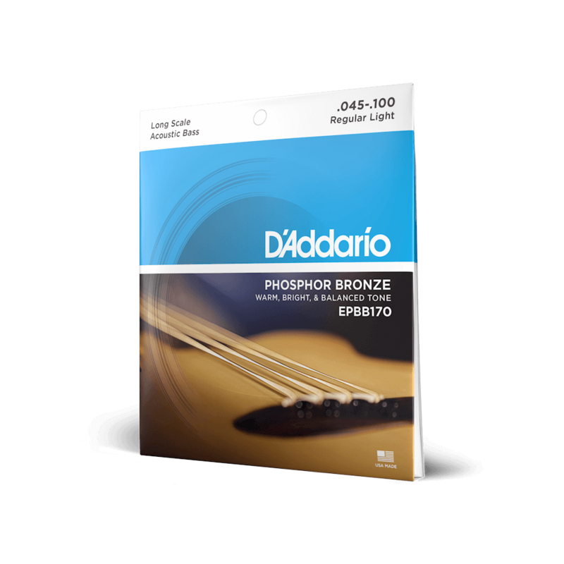 D'Adddario EPBB170 Phospor Bronze Long Scale Acoustic Bass Strings .45-.100